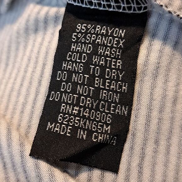 Knapp Studio NEW Top Black White Mini Stripe Beads Anchors Sailing Boating Large - Picture 9 of 12